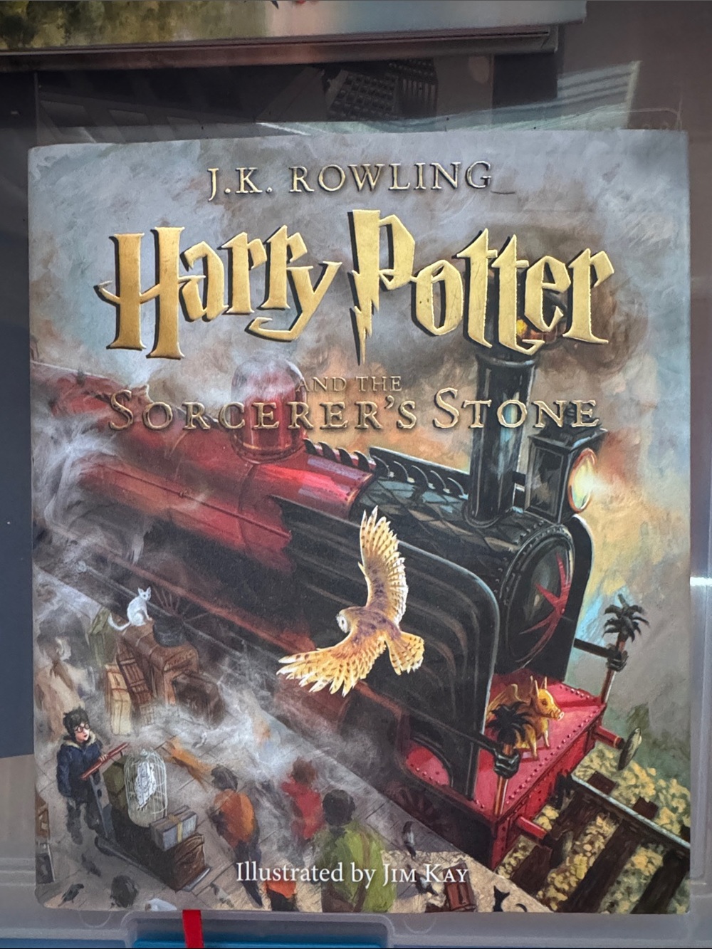 Harry Potter and the Sorcerer's Stone Illustrated Edition - Gold & Red Cover